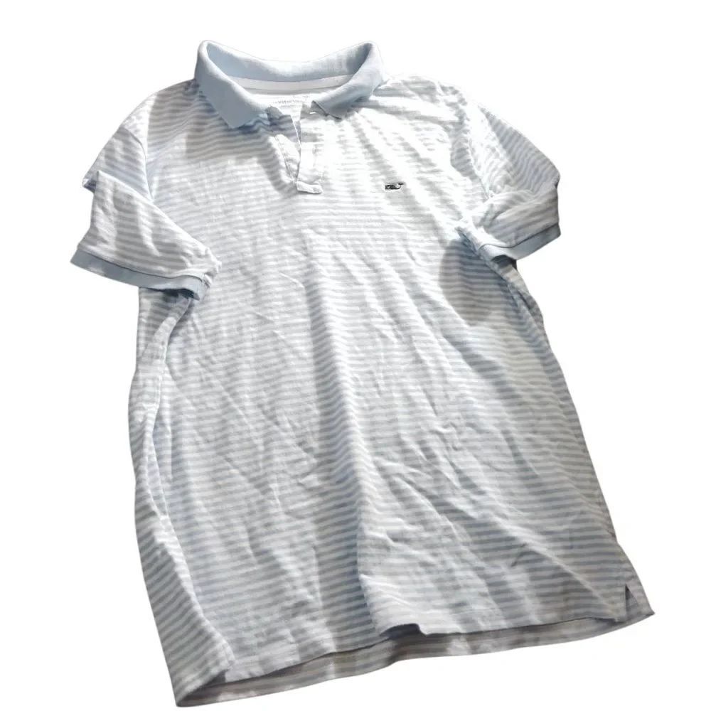 Vineyard Vines Light Blue and White Polo Shirt (5)